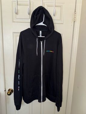 Hulu Bella Canvas Black Zip Hoodie  Black Promo Disney Streaming Size XXL New